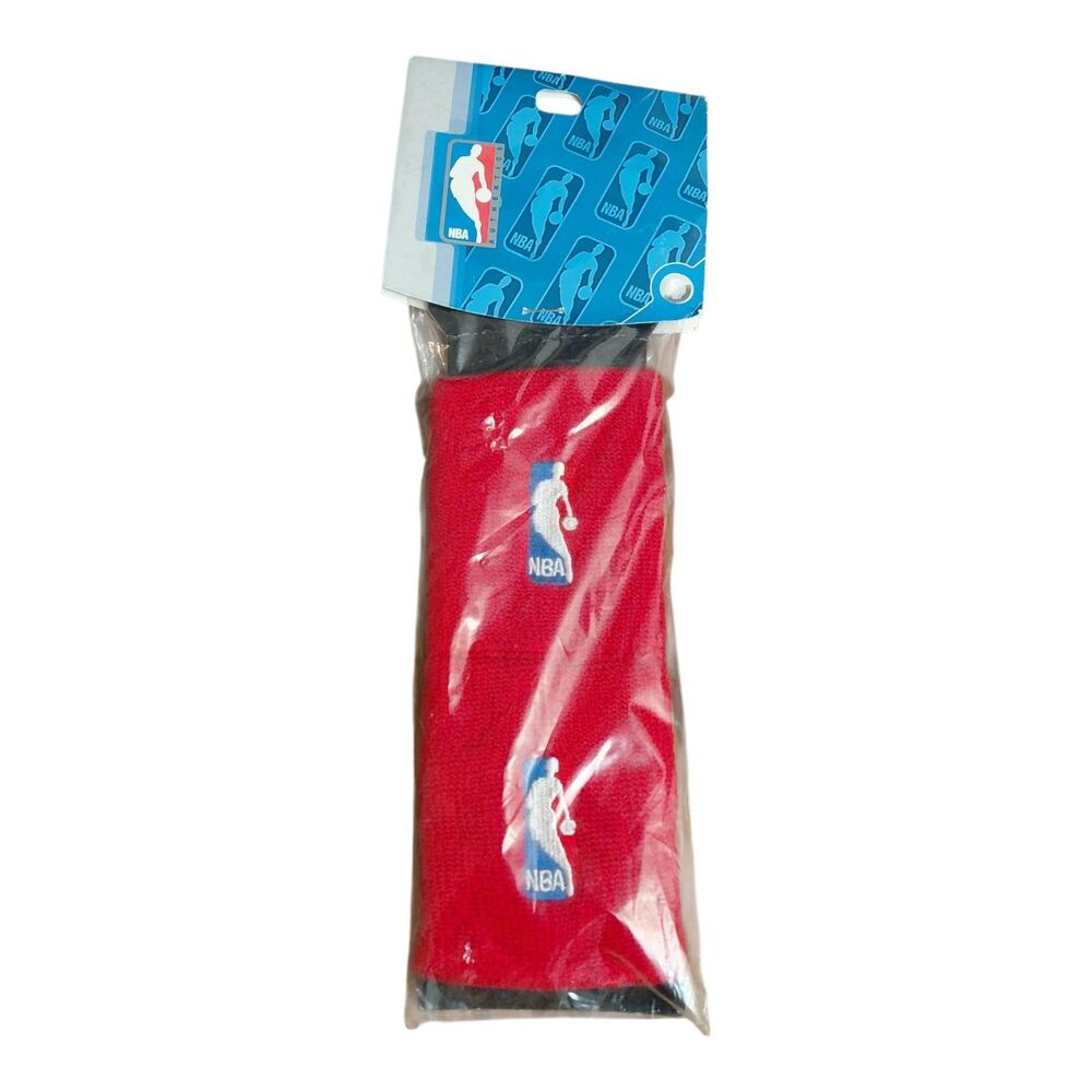 NBA Logoman Red Wristbands Sweat Bands New
